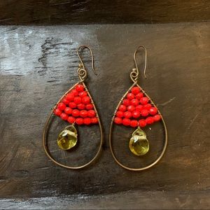 Vintage Noonday Collection Jewel Drop Earrings